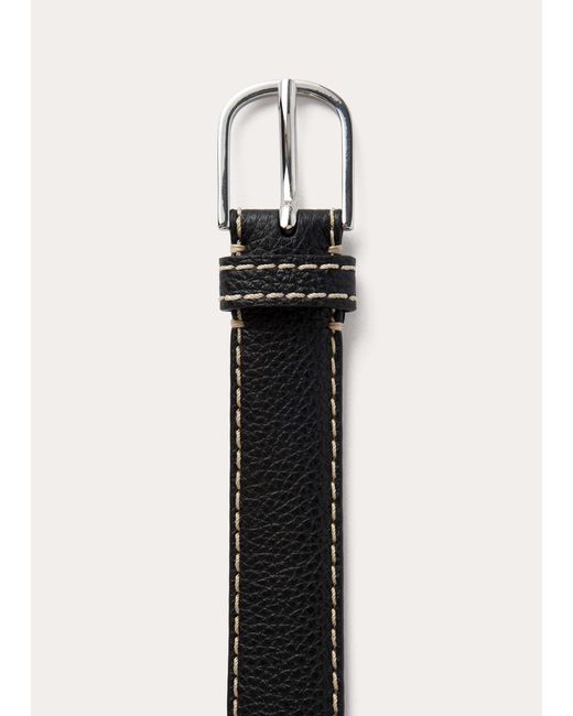 Totême White Totême Stitch-Detailed Buckled Belt