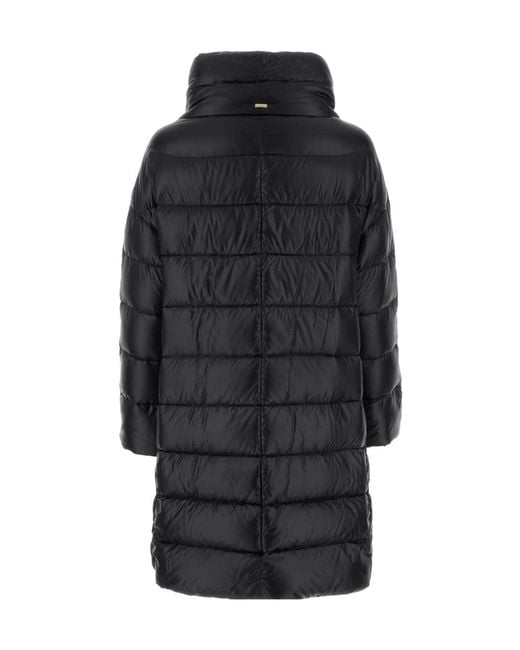 Herno Black High Neck Down Jacket