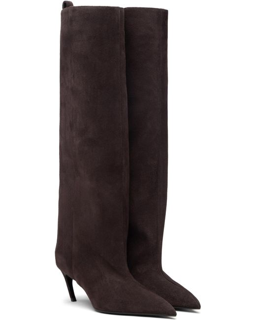 The Attico Brown Lea High Boots