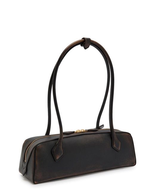 Alaïa Black Le Teckel Medium Grained Leather Shoulder Bag