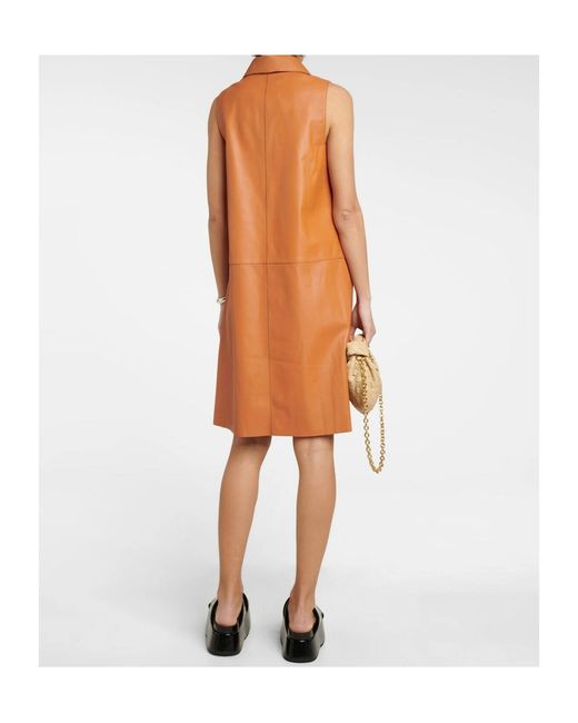 Joseph Orange Berwick Midi Dress