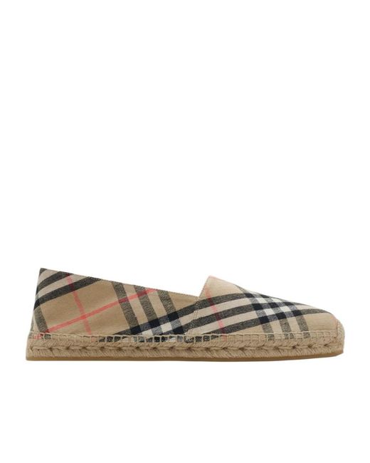Burberry Brown Check Mews Espadrilles for men