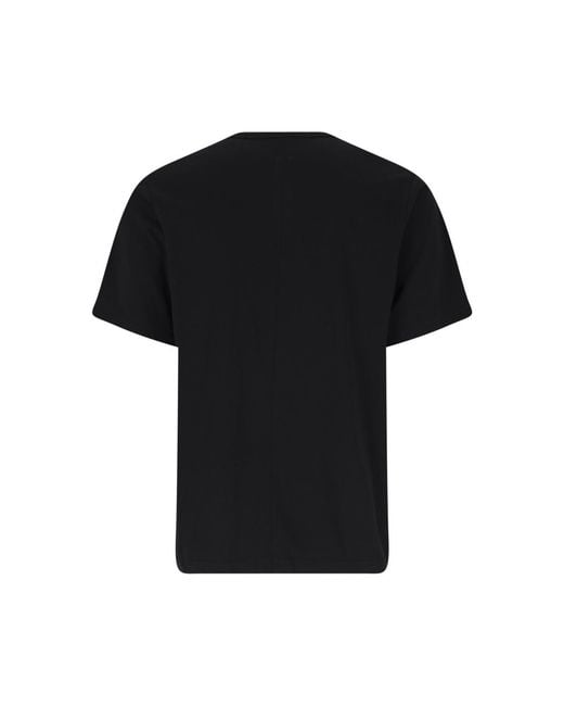 Rick Owens Black Graphic Printed Crewneck T-Shirt for men