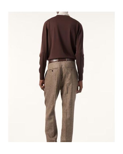 Loro Piana Brown T-Shirt Crewneck for men