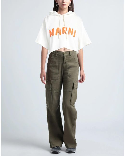 Marni White Hooded Track Jacket