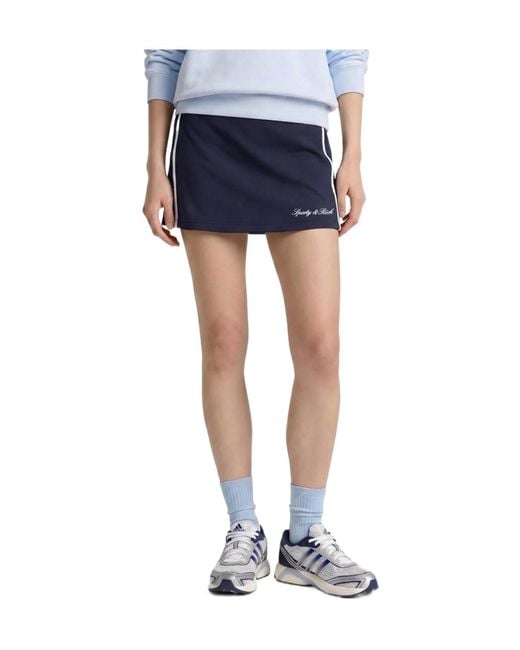 Sporty & Rich Blue Elastic Waist Skirt Pants