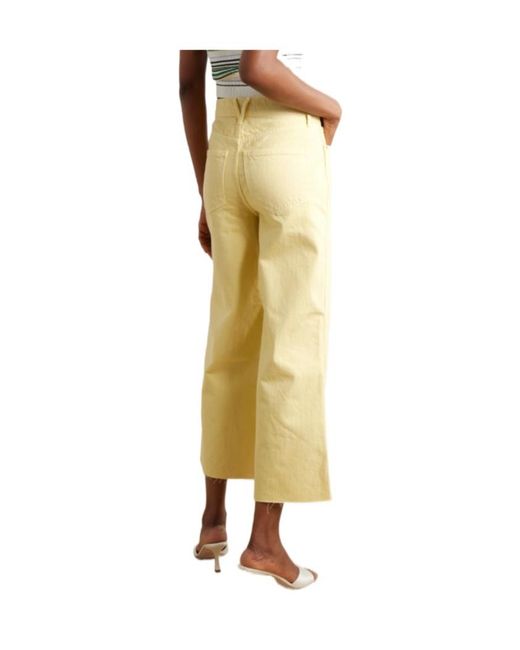 Veronica Beard Yellow Taylor Flared Jeans