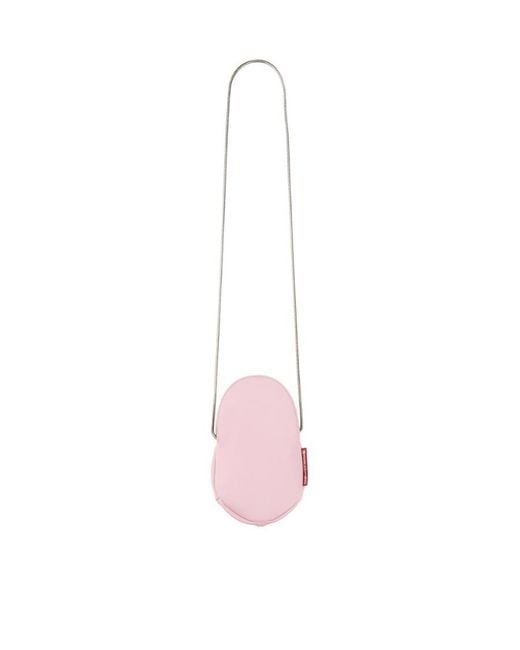 Moschino Pink Jeans Logo Patch Chain-Linked Crossbody Bag
