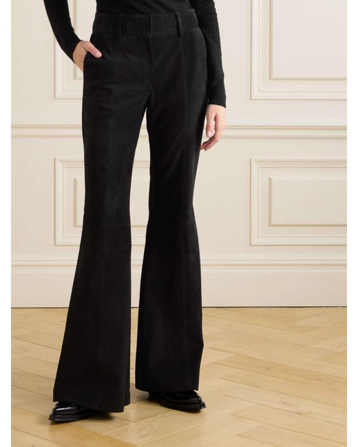 Gabriela Hearst Black Rhein Paneled Flared Trousers