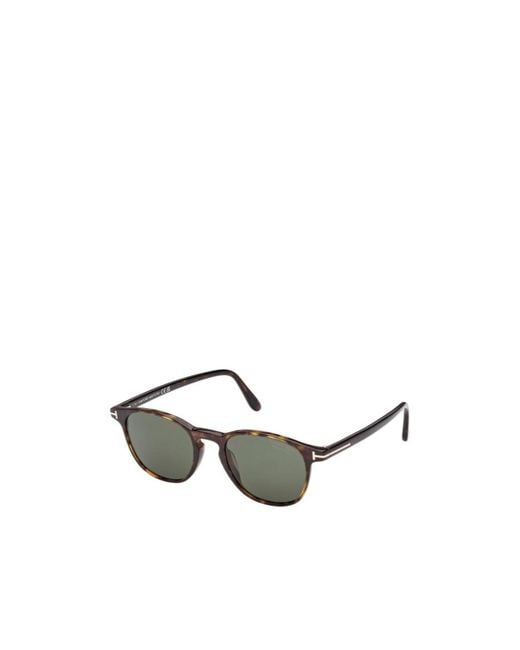 Tom Ford Metallic Eyewear Holt Round Frame Sunglasses for men