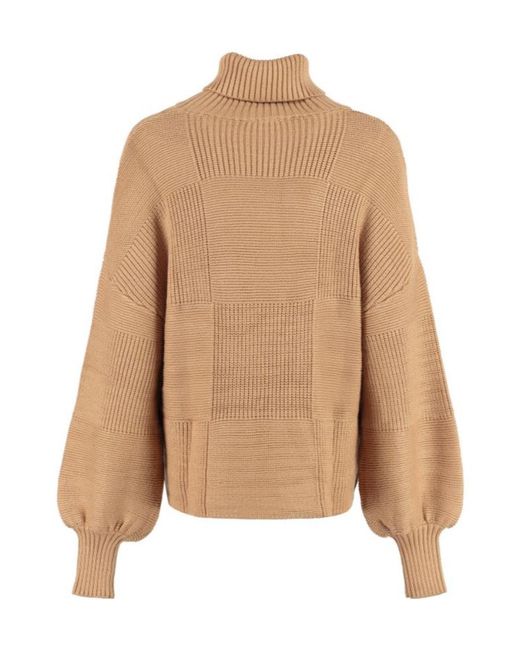 Staud Natural High-Necked Sweater