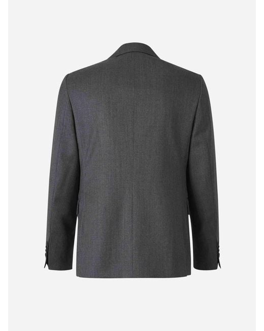 Officine Generale Black Officine Générale American Wool Textured Jacket for men