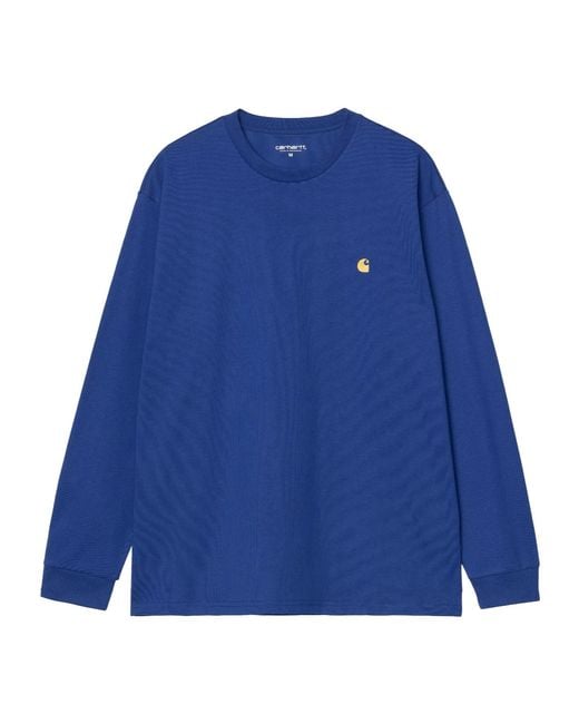 Carhartt Blue L/S Chase T-Shirt for men