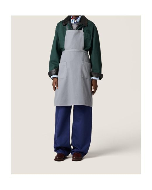 Miu Miu Green Contrast Collar Denim Jacket