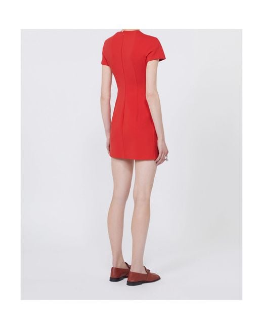 Sportmax Red Pocket Shift Dress