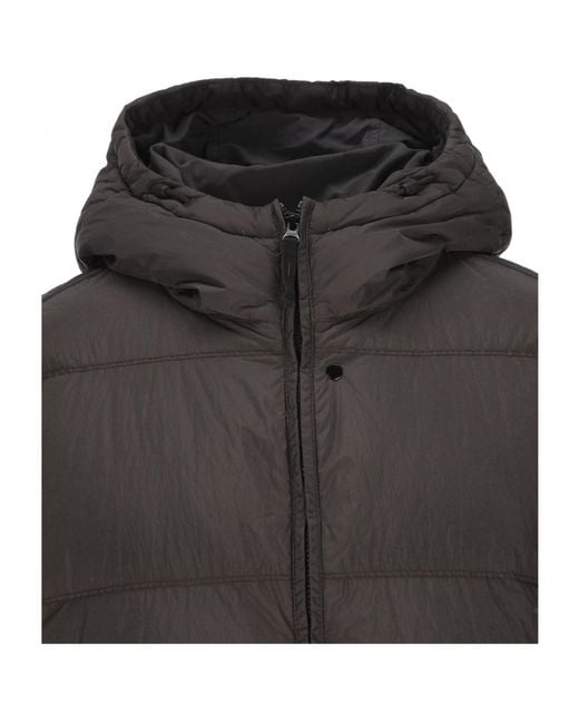 Stone Island Black Long-Sleeved Padded Jacket for men