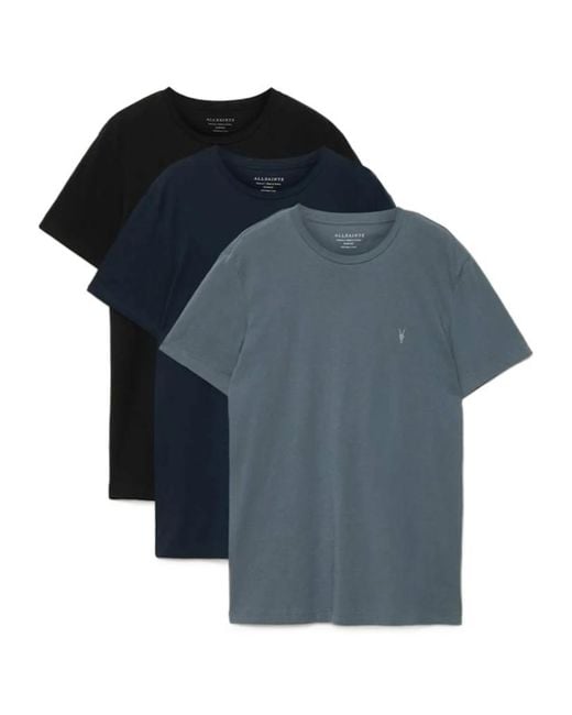 AllSaints Blue Short-Sleeve T-Shirt 3-Piece Set for men