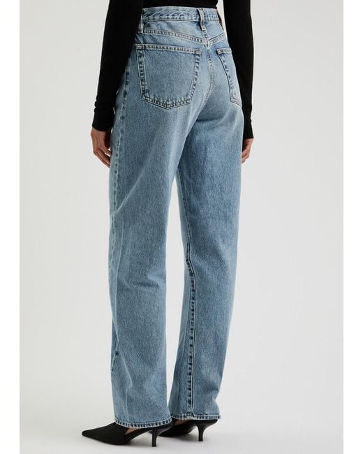 Totême Blue Twisted Seam Straight-Leg Jeans
