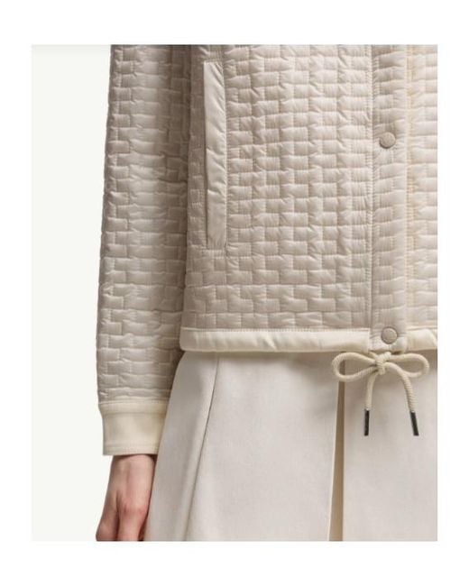 Moncler White Long-Sleeved Shirt Jacket