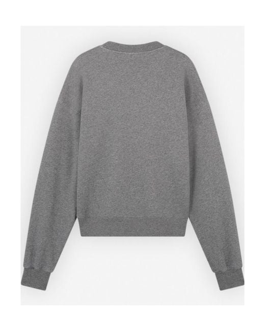 Maison Kitsuné Gray Maison Kitsuné Fox Patch Crewneck Sweatshirt