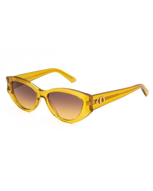 Dior Yellow Full Frame Sunglasses