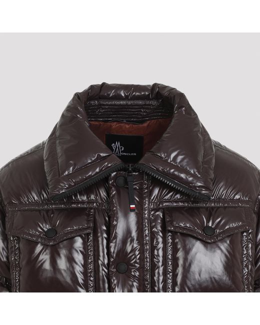 Moncler Black Grenoble Tecka Logo Detailed Quilted Jacket for men