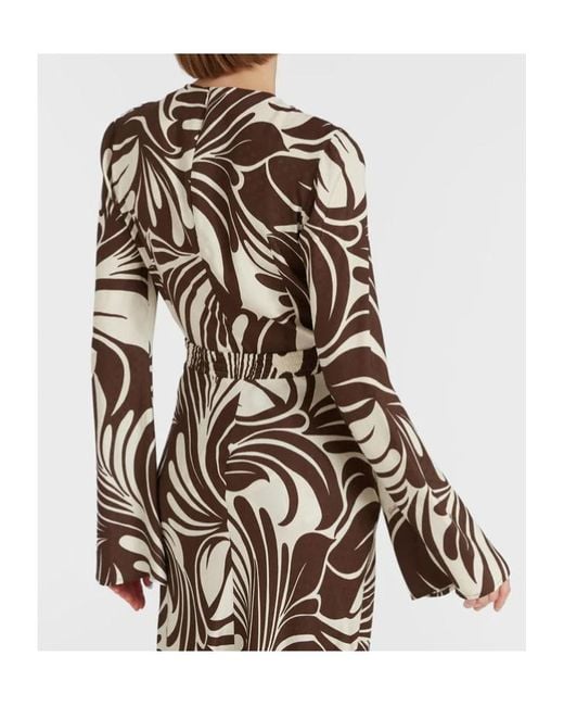 LaDoubleJ White Abstract-Print Knotted-Neck Blouse