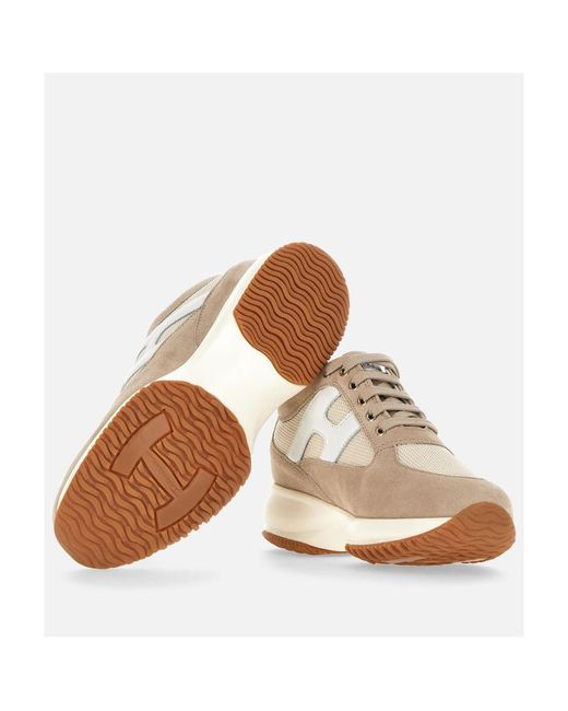 Hogan White Interactive Lace-Up Sneakers