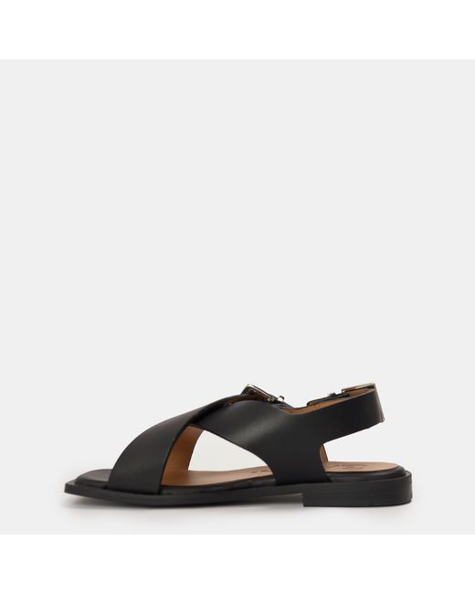 Ganni Black Buckle Sandals