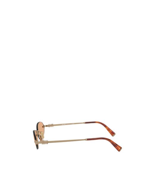 Miu Miu Multicolor Rimless Metal Sunglasses