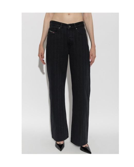 DIESEL Black 1971 D-Sent Straight-Leg Jeans