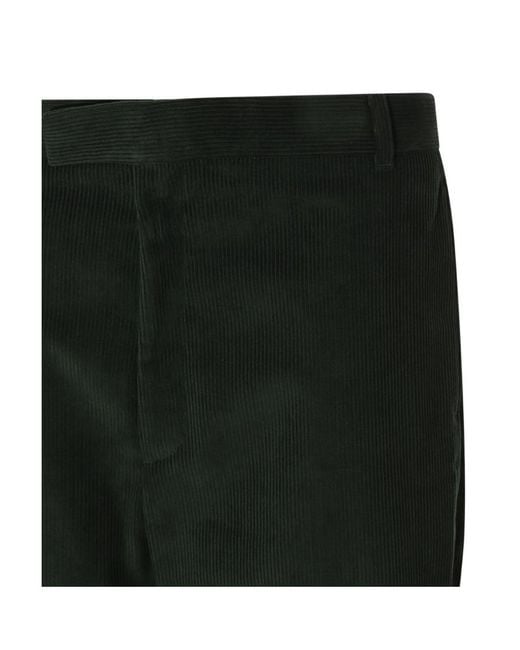 Thom Browne Black Corduroy Straight-Leg Trousers for men