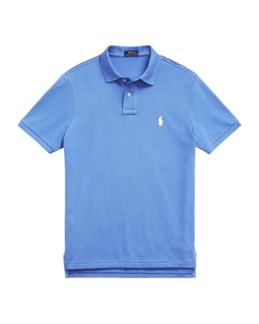 Polo Ralph Lauren Blue Logo Embroidered Short-Sleeved Polo Shirt for men