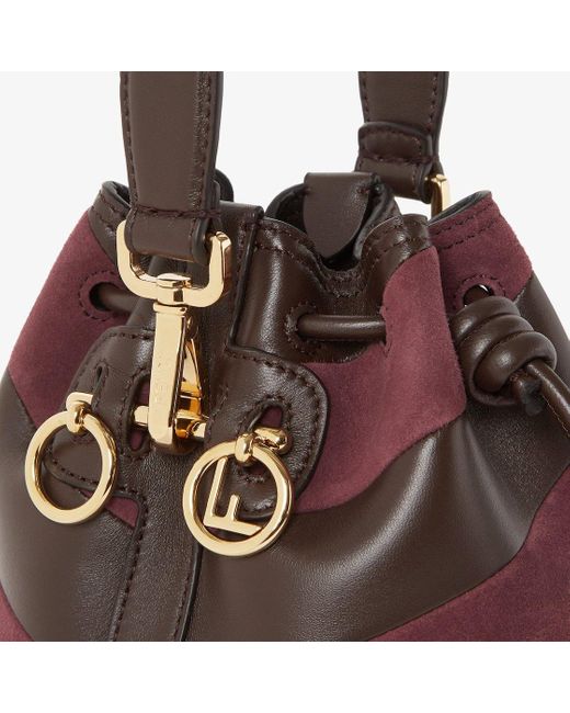 Fendi Brown Mon Tresor Mini Drawstring Bucket Bag