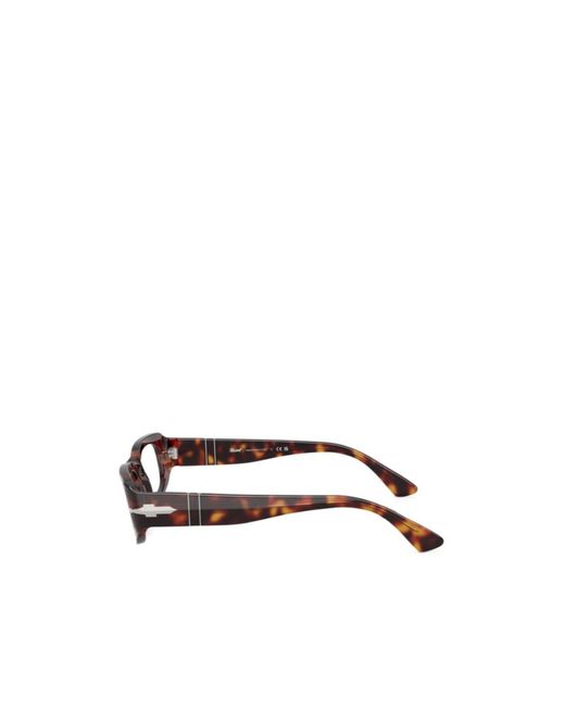 Persol White Geometric Frame Plain Mirror for men