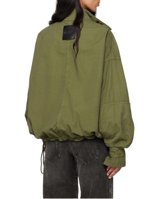 The Attico Green The Logo Patch Bomber Jacket
