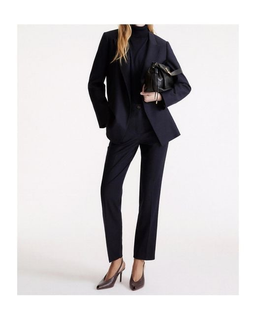 Marella Blue Casual Trousers With Belt Loops