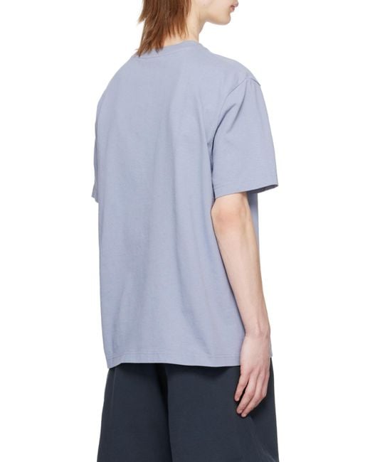 Maison Kitsuné Blue Racing Fox Cotton T-Shirt for men