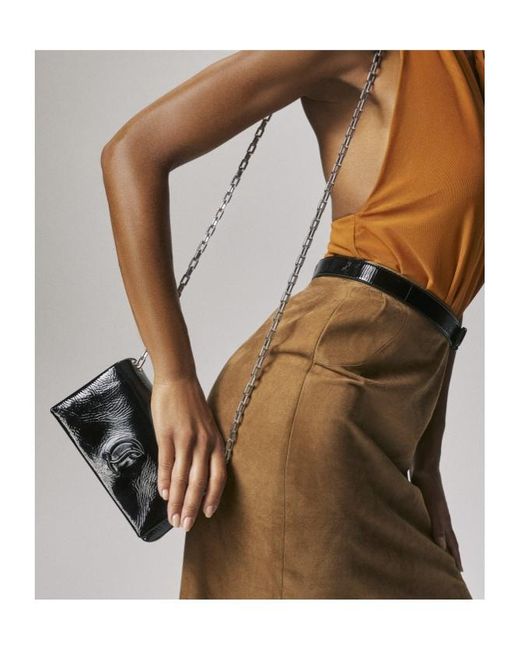 Christian Louboutin Black Loubi54 Foldover Top Crossbody Bag