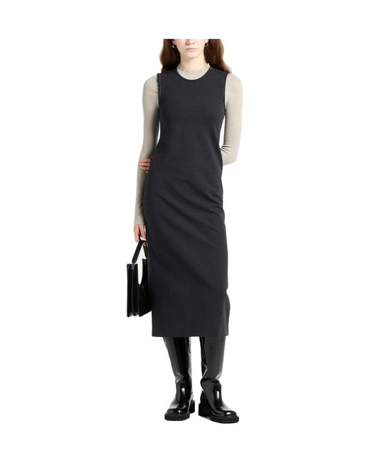 Brunello Cucinelli Black Fitted Sleeveless Dress
