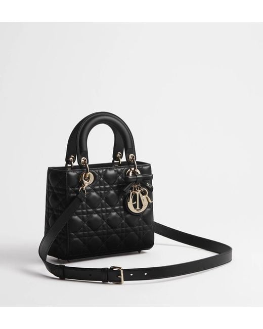 Dior Black Small Lady Bag With Strap