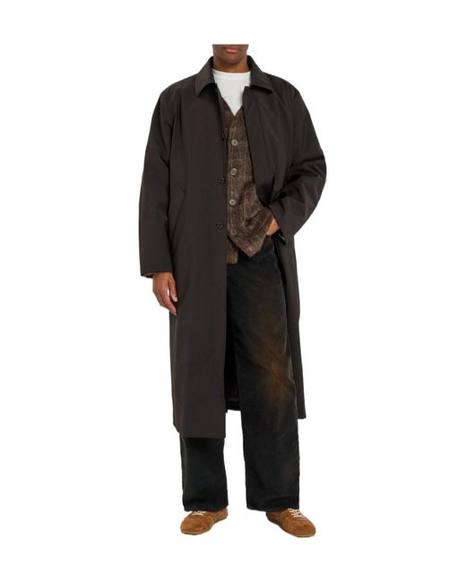 Our Legacy Black Vertical Striped Coat for men