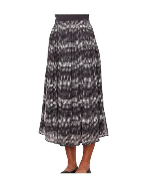 Officine Generale Gray Elastic Waist Midi Skirt