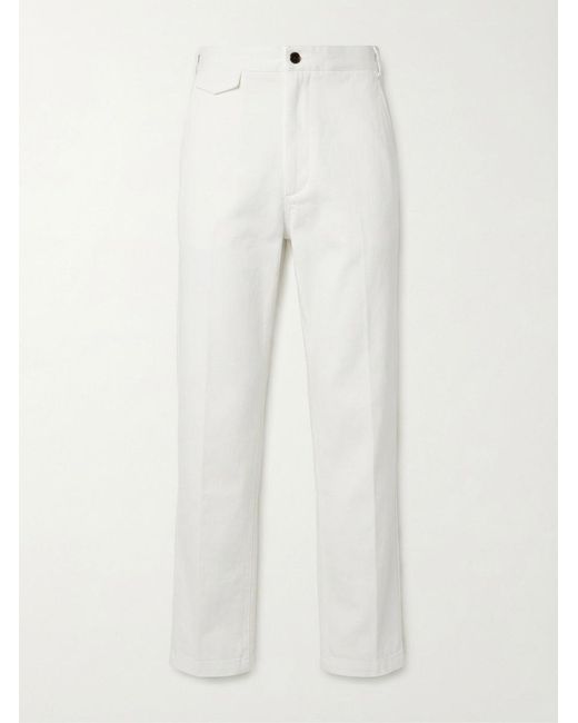 Gucci White Neutrals Trousers for men