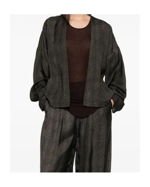 Uma Wang Brown Long-Sleeved Casual Jacket