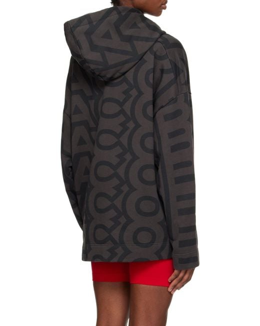 Marc Jacobs Black Monogram Oversized Hoodie