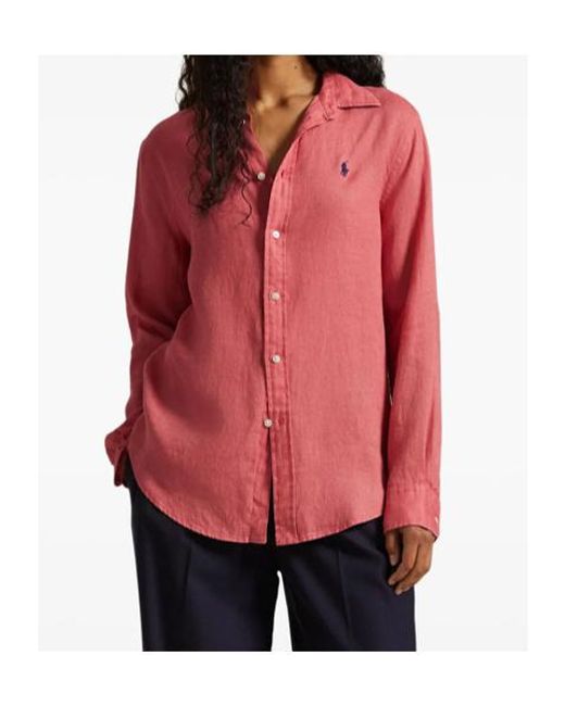 Polo Ralph Lauren Pink Button-Down Long-Sleeve Shirt