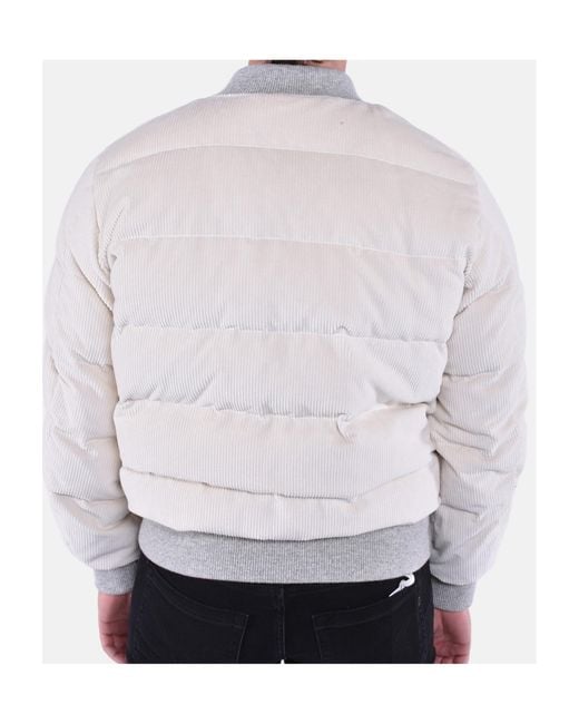 Eleventy White Velluto Bomber Jacket for men