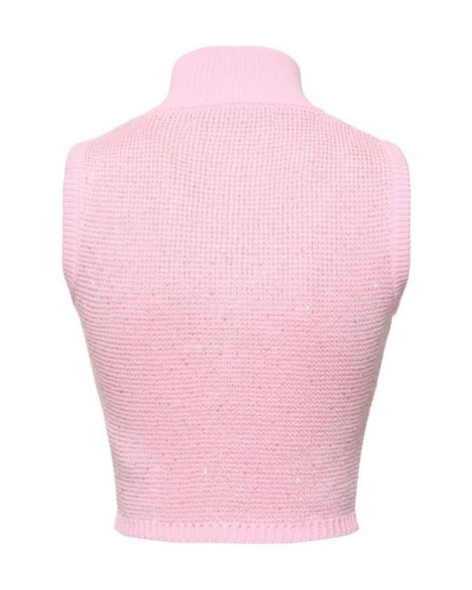 Alessandra Rich Pink Knit Vest