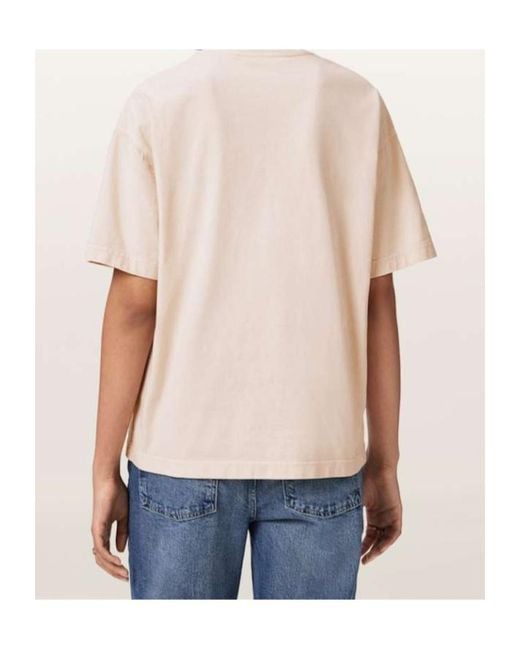 AllSaints Natural Insignia Oversized Etta T-Shirt